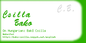csilla bako business card